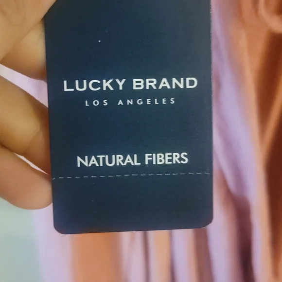 Lucky Brand Apricot Boho knit maxi dress size XL - Picture 5 of 12